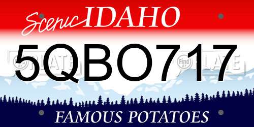 5QBO717 Idaho License Plate