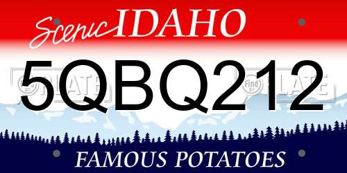 5QBQ212 Idaho License Plate