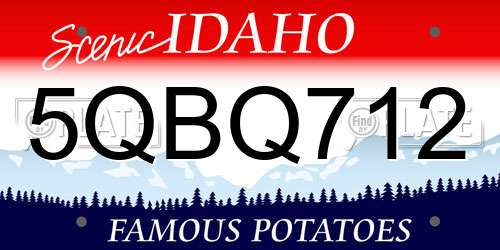 5QBQ712 Idaho License Plate
