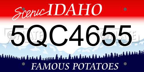 5QC4655 Idaho License Plate