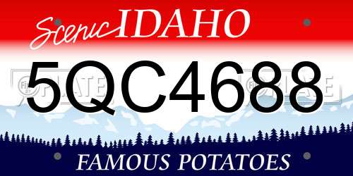 5QC4688 Idaho License Plate
