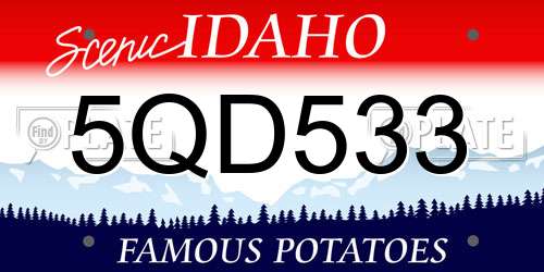 5QD533 Idaho License Plate