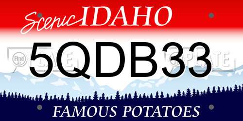 5QDB33 Idaho License Plate