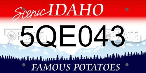 5QE043 Idaho License Plate