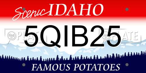 5QIB25 Idaho License Plate