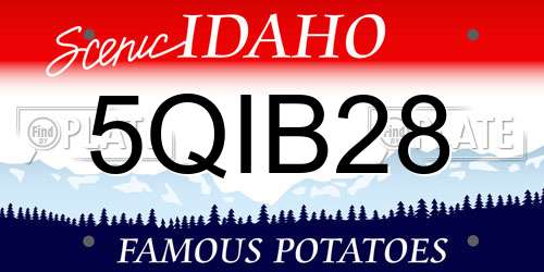 5QIB28 Idaho License Plate
