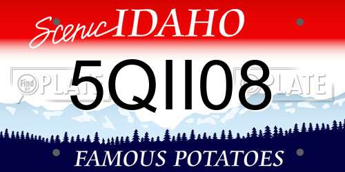 5QII08 Idaho License Plate