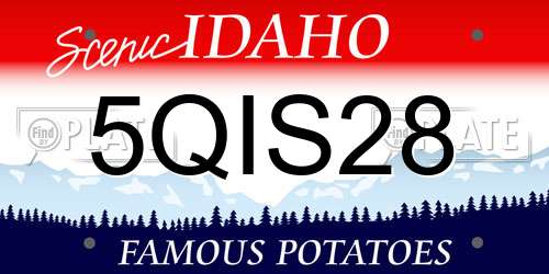5QIS28 Idaho License Plate
