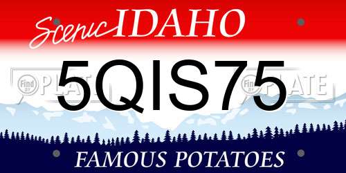 5QIS75 Idaho License Plate