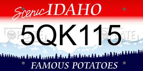 5QK115 Idaho License Plate