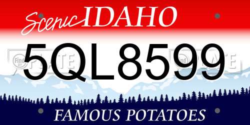 5QL8599 Idaho License Plate