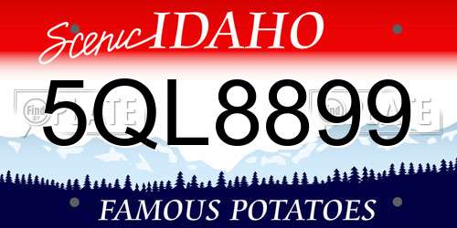 5QL8899 Idaho License Plate