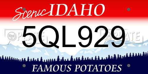 5QL929 Idaho License Plate