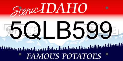 5QLB599 Idaho License Plate