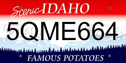 5QME664 Idaho License Plate