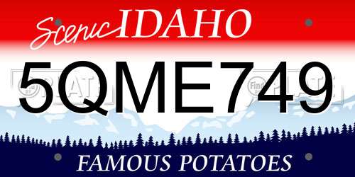 5QME749 Idaho License Plate