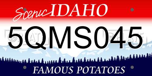 5QMS045 Idaho License Plate