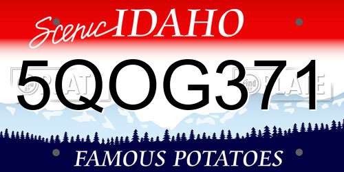 5QOG371 Idaho License Plate