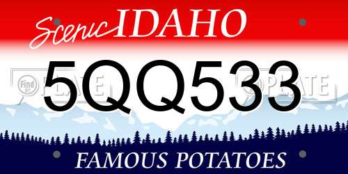 5QQ533 Idaho License Plate