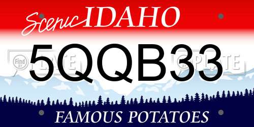 5QQB33 Idaho License Plate
