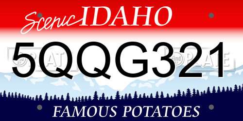 5QQG321 Idaho License Plate