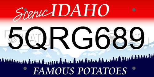 5QRG689 Idaho License Plate