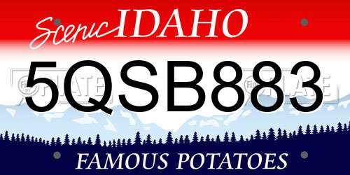 5QSB883 Idaho License Plate