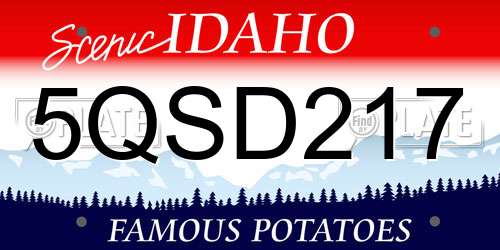 5QSD217 Idaho License Plate