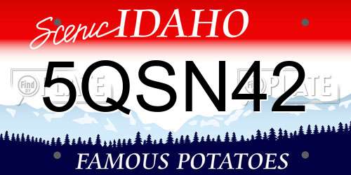 5QSN42 Idaho License Plate