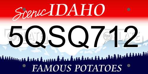 5QSQ712 Idaho License Plate