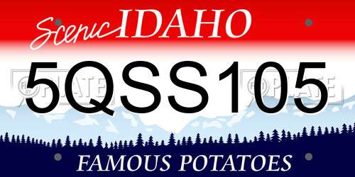 5QSS105 Idaho License Plate