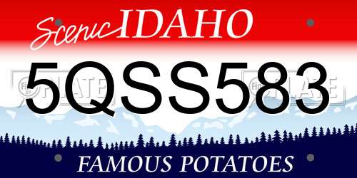 5QSS583 Idaho License Plate