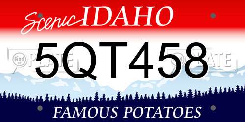 5QT458 Idaho License Plate