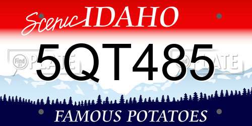 5QT485 Idaho License Plate