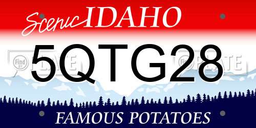 5QTG28 Idaho License Plate