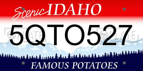 5QTO527 Idaho License Plate
