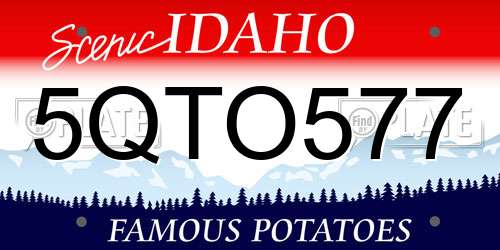 5QTO577 Idaho License Plate