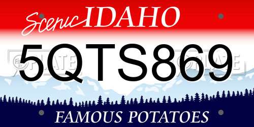 5QTS869 Idaho License Plate