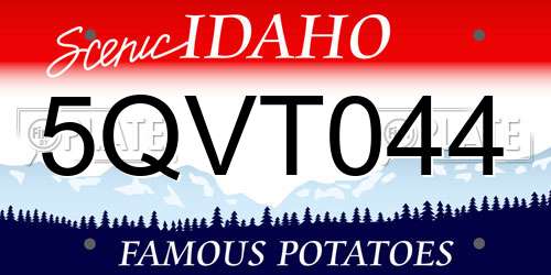 5QVT044 Idaho License Plate