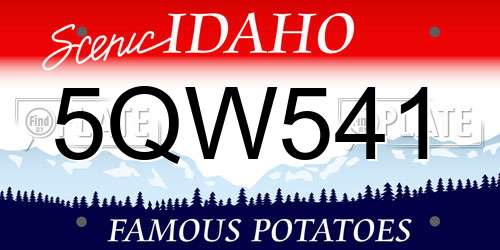 5QW541 Idaho License Plate