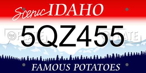 5QZ455 Idaho License Plate