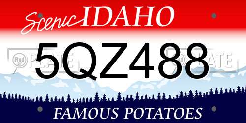 5QZ488 Idaho License Plate