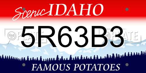5R63B3 Idaho License Plate