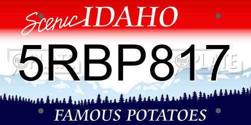 5RBP817 Idaho License Plate