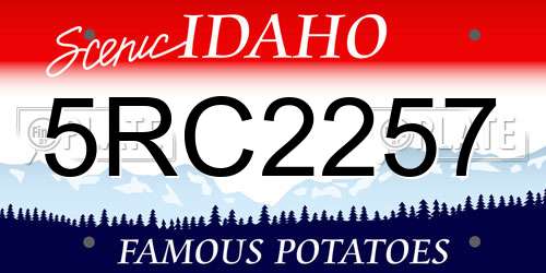 5RC2257 Idaho License Plate
