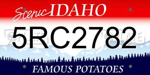 5RC2782 Idaho License Plate