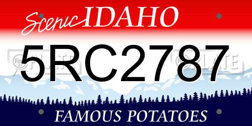 5RC2787 Idaho License Plate