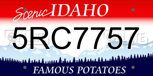 5RC7757 Idaho License Plate