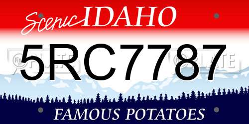 5RC7787 Idaho License Plate