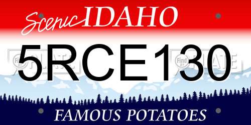 5RCE130 Idaho License Plate